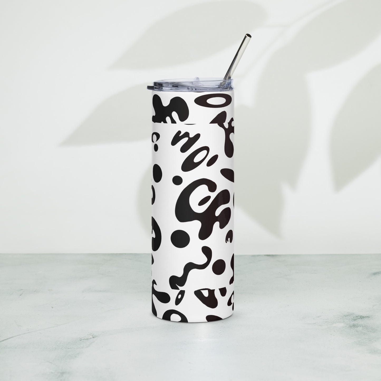 NOURISH'D STAINLESS STEEL TALL TUMBLER - Starlight White Print