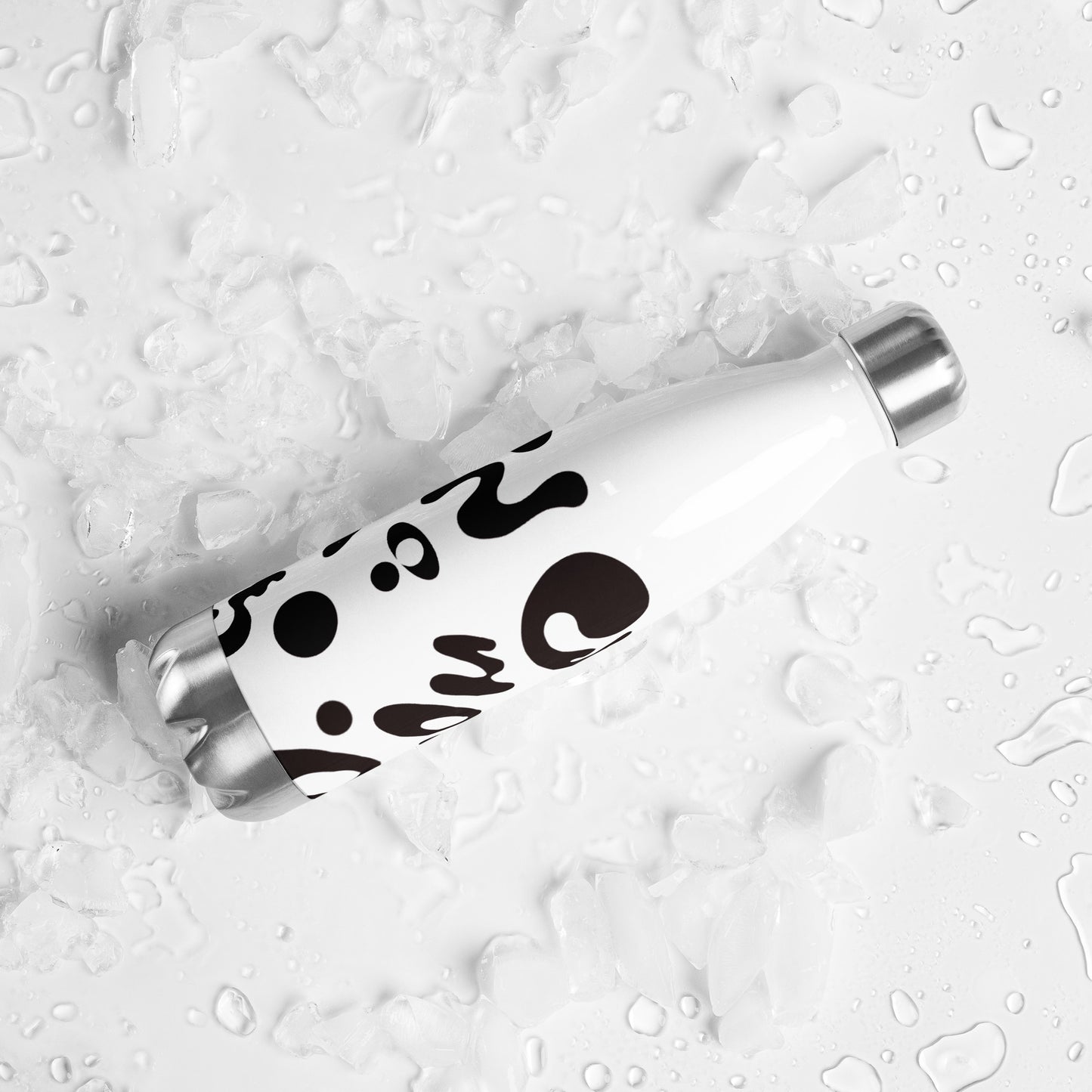 NOURISH'D STAINLESS STEEL WATER BOTTLE - Starlight White Print