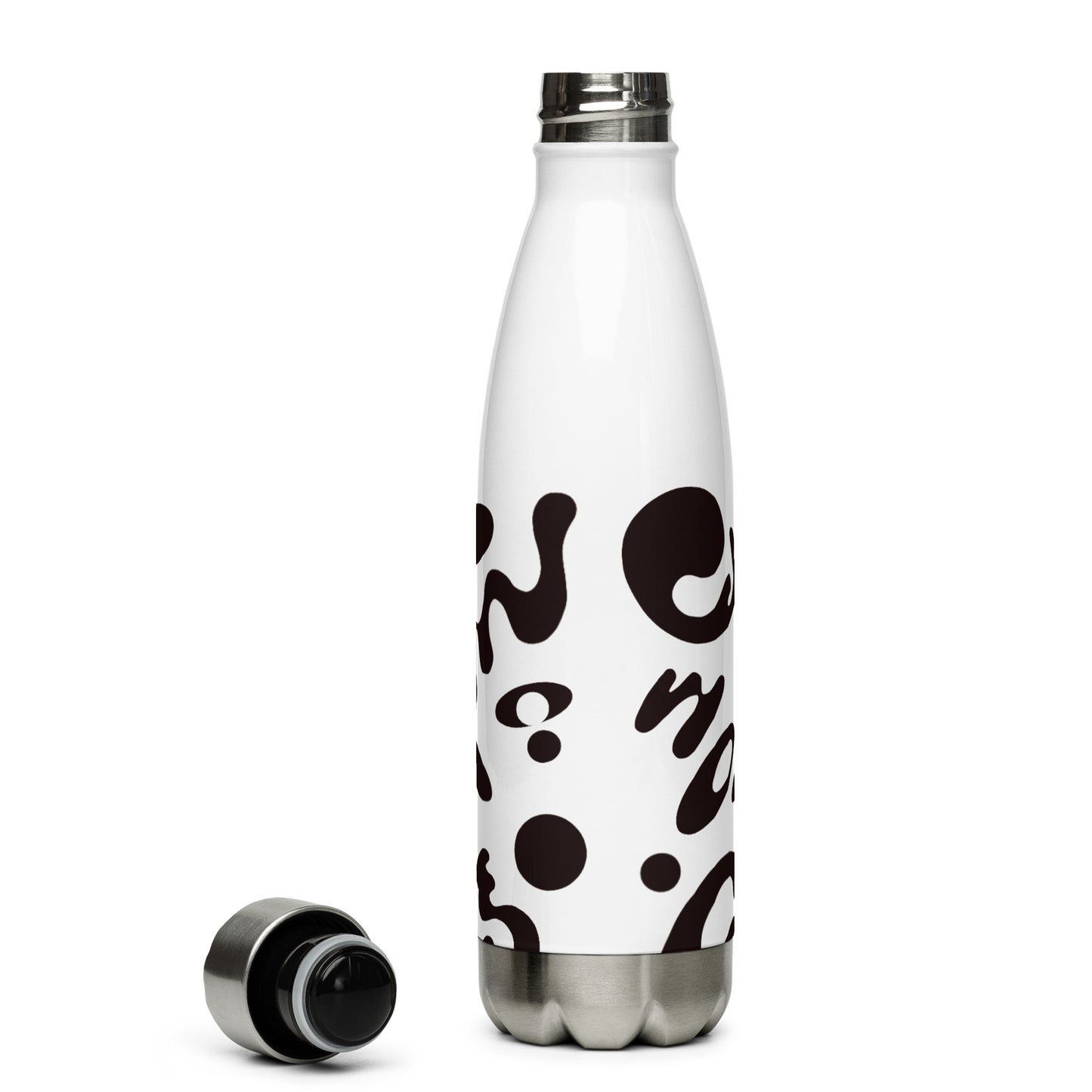 NOURISH'D STAINLESS STEEL WATER BOTTLE - Starlight White Print