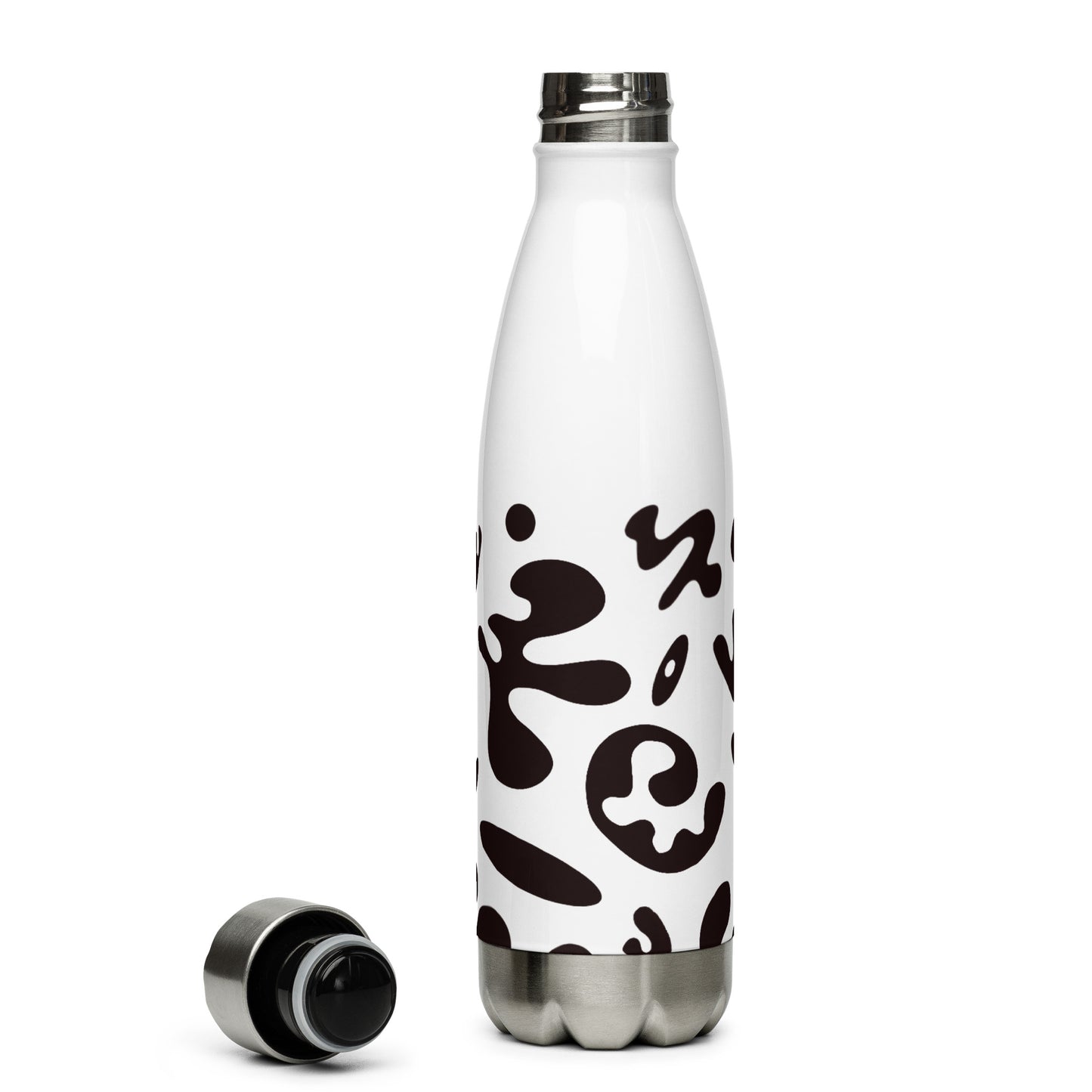 NOURISH'D STAINLESS STEEL WATER BOTTLE - Starlight White Print