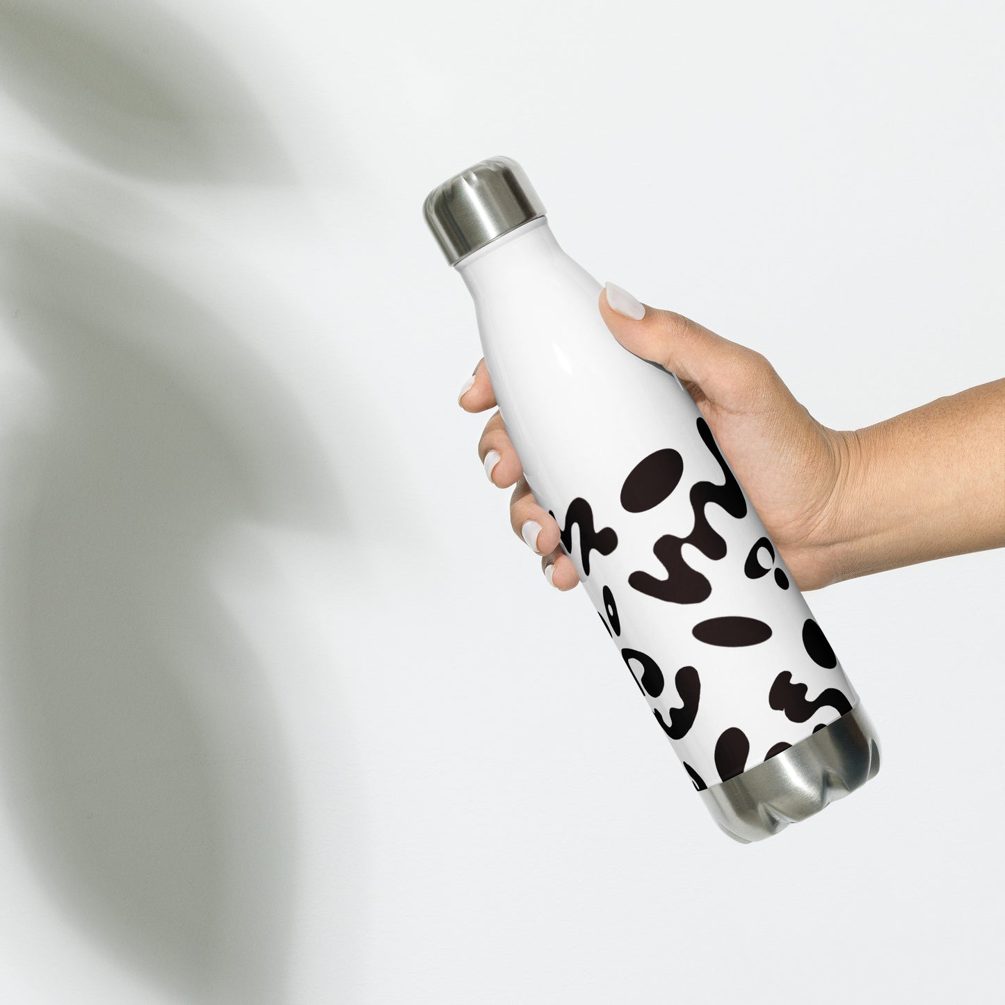 NOURISH'D STAINLESS STEEL WATER BOTTLE - Starlight White Print