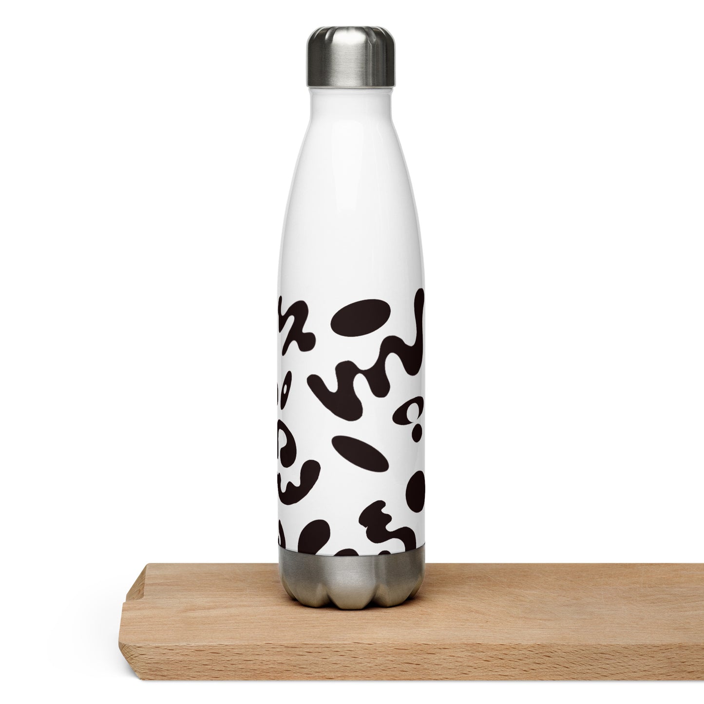 NOURISH'D STAINLESS STEEL WATER BOTTLE - Starlight White Print