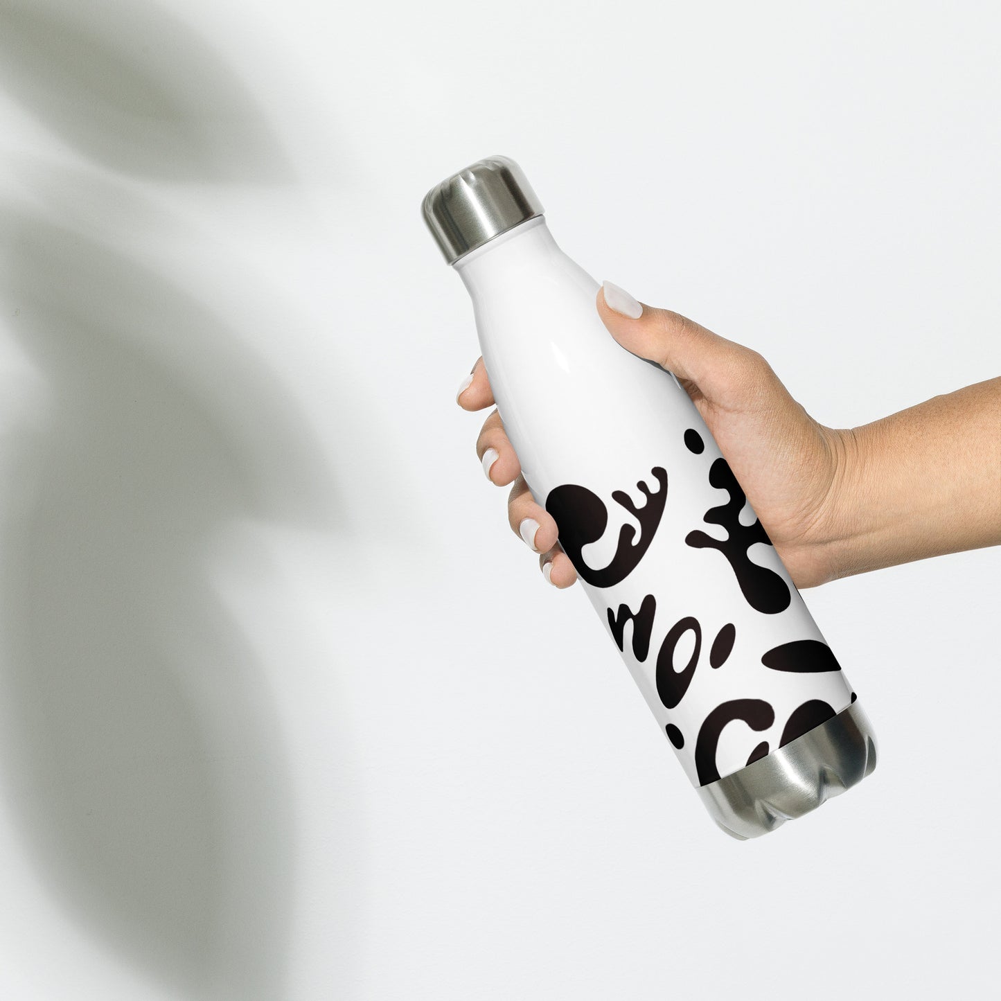 NOURISH'D STAINLESS STEEL WATER BOTTLE - Starlight White Print