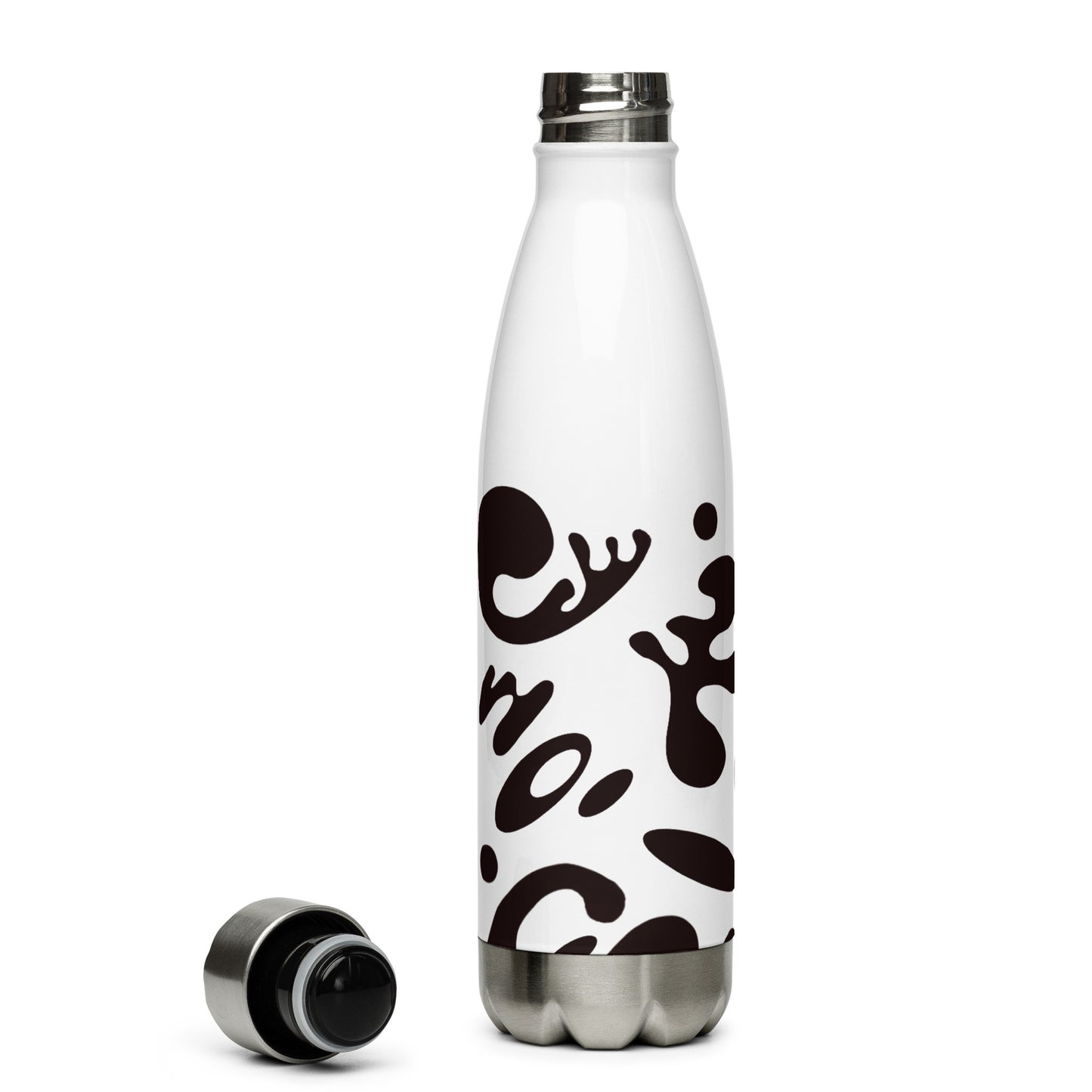 NOURISH'D STAINLESS STEEL WATER BOTTLE - Starlight White Print