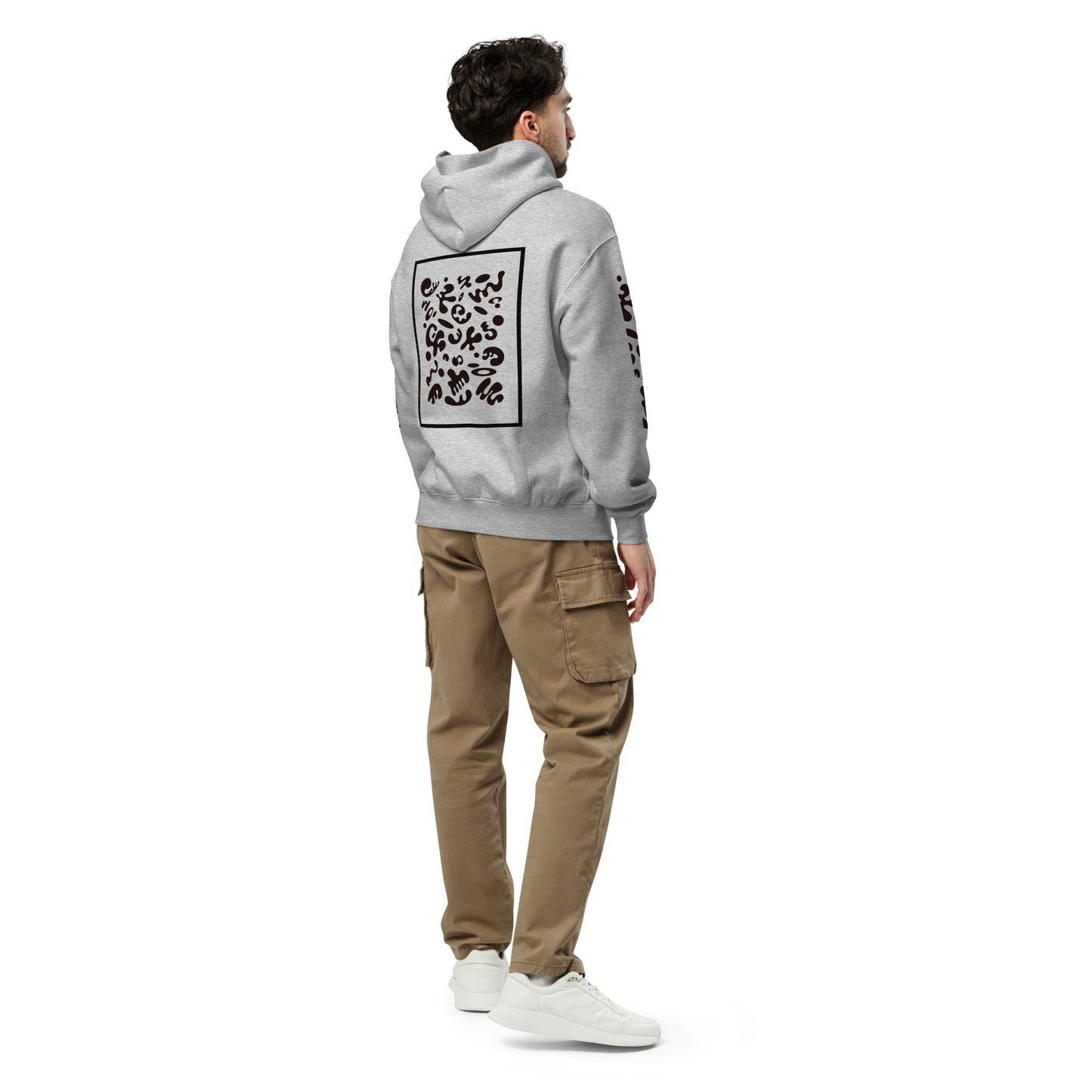 ADORN'D MULTI PRINT UNISEX OVERSIZED HOODIE