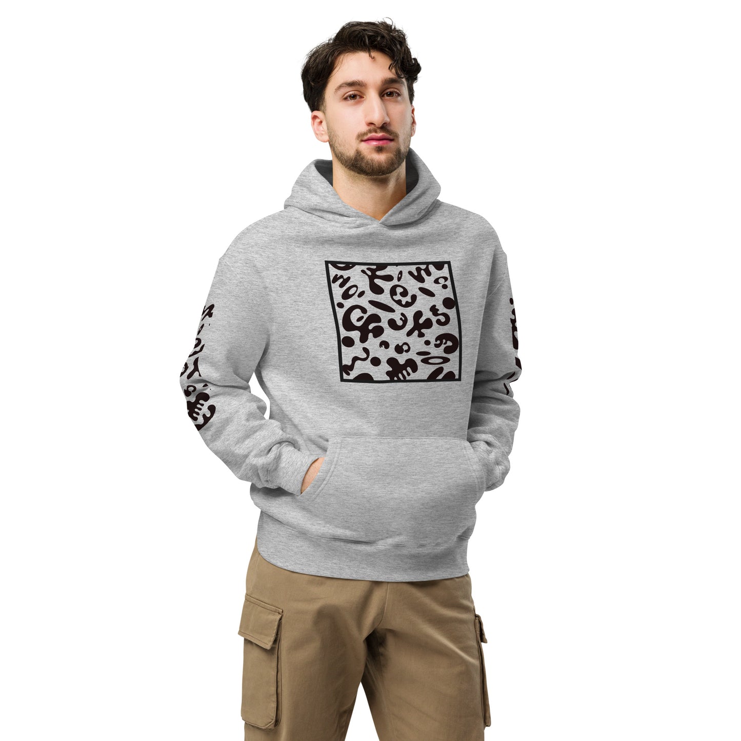 ADORN'D MULTI PRINT UNISEX OVERSIZED HOODIE