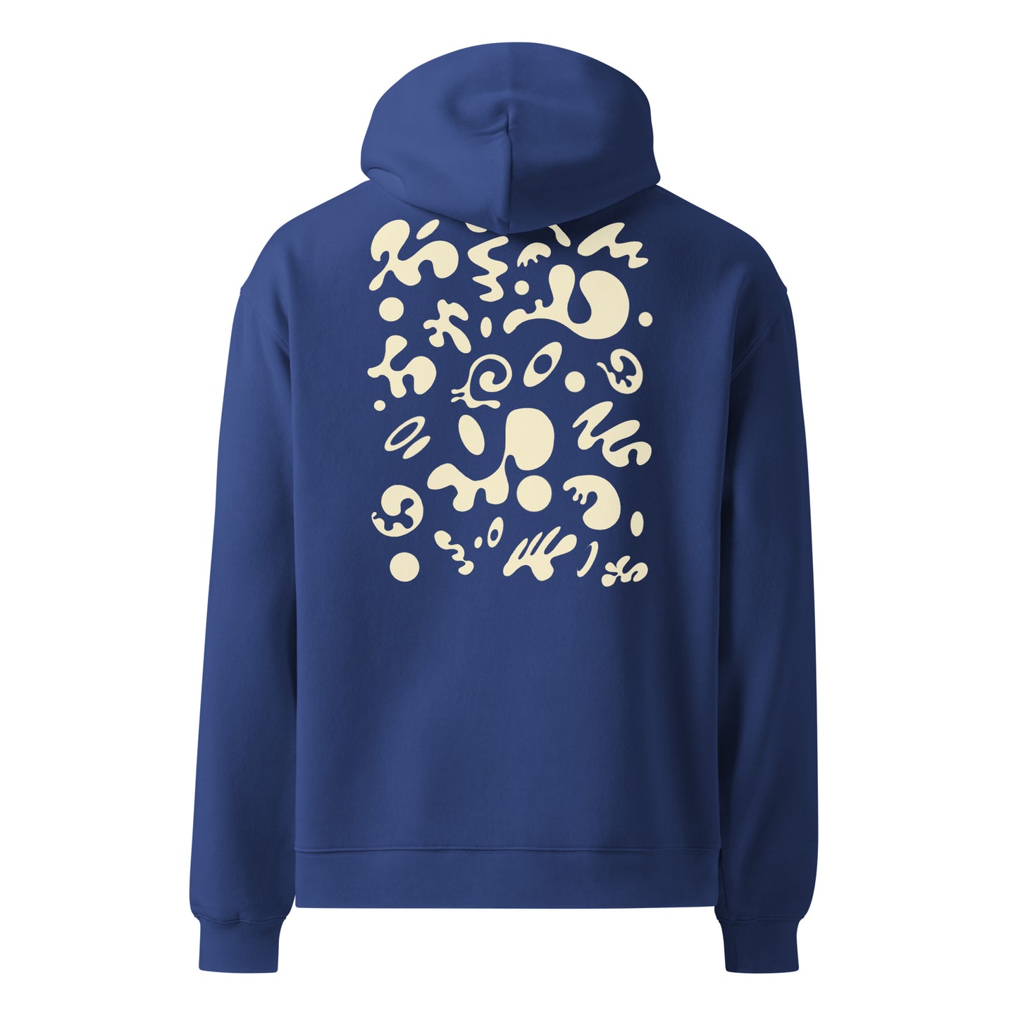 ADORN'D UNISEX OVERSIZED HOODIE w EMBROIDERED WHITE LOGO + BACK PRINT