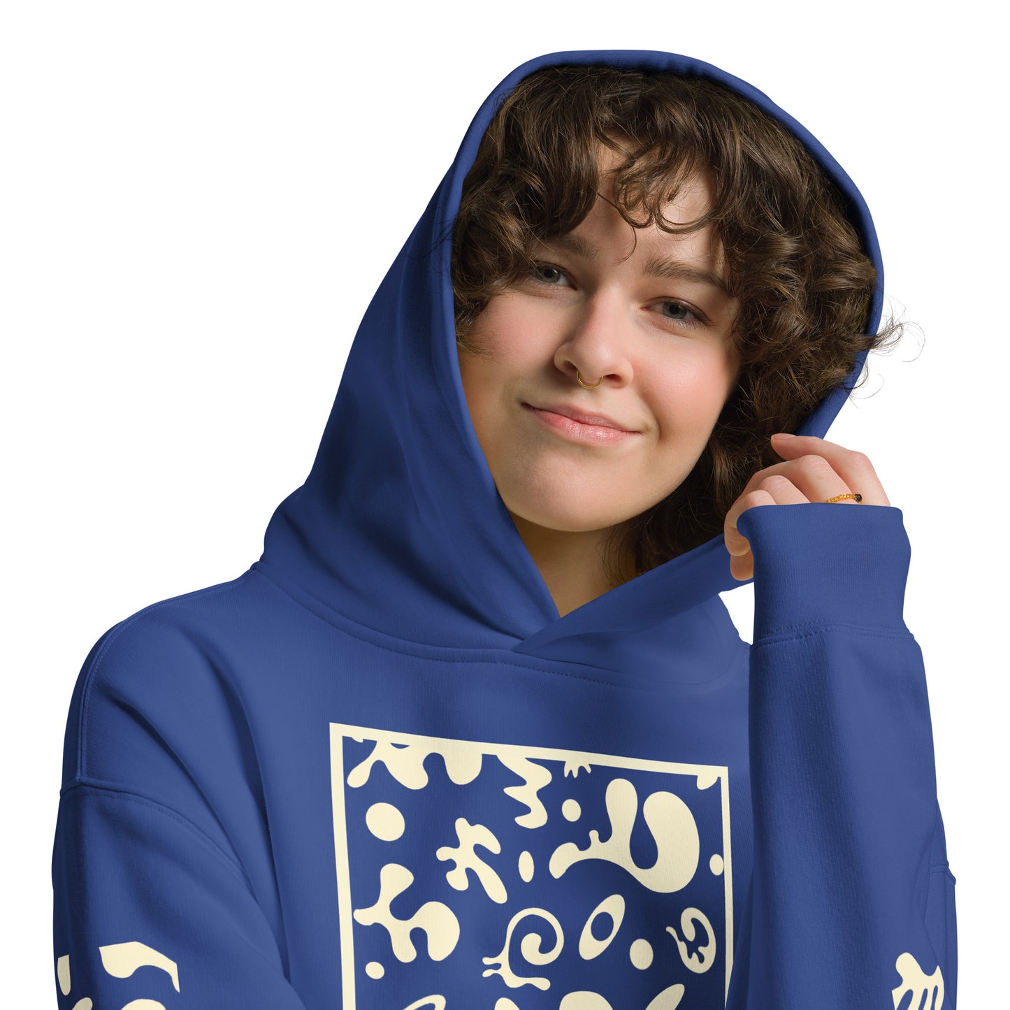 ADORN'D MULTI PRINT UNISEX OVERSIZED HOODIE