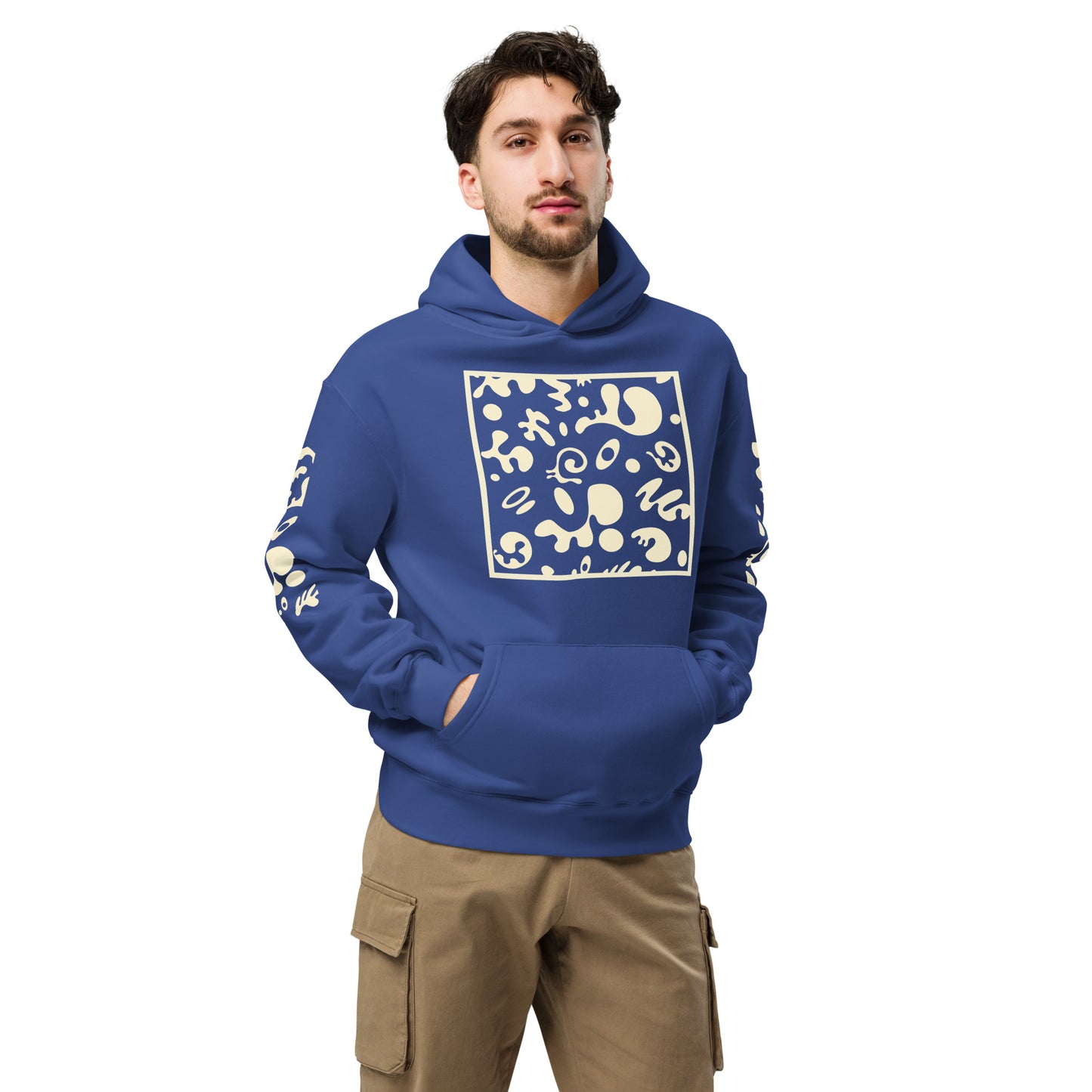 ADORN'D MULTI PRINT UNISEX OVERSIZED HOODIE