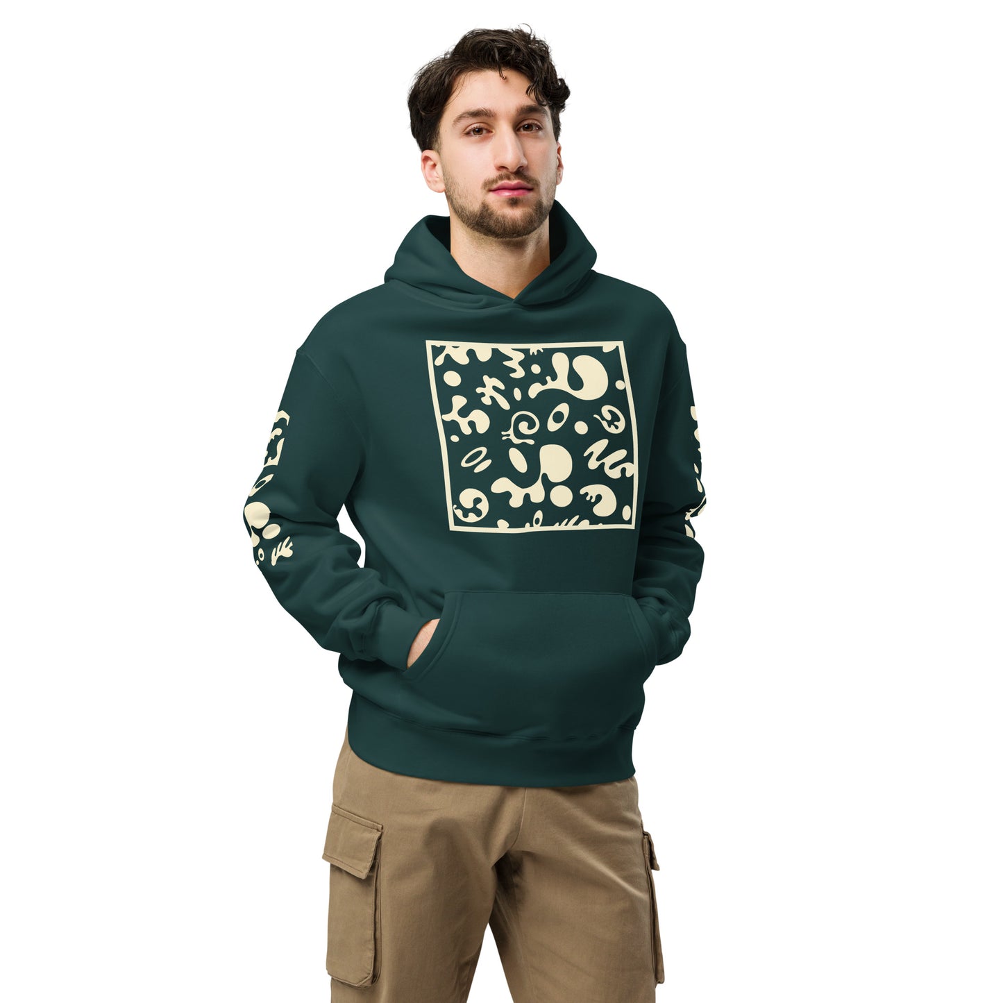 ADORN'D MULTI PRINT UNISEX OVERSIZED HOODIE