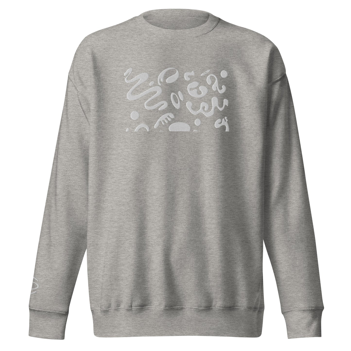 BRIGHT FUTURE UNISEX PREMIUM SWEATSHIRT W EMBROIDERY AND SLEEVE DETAIL - OG Print