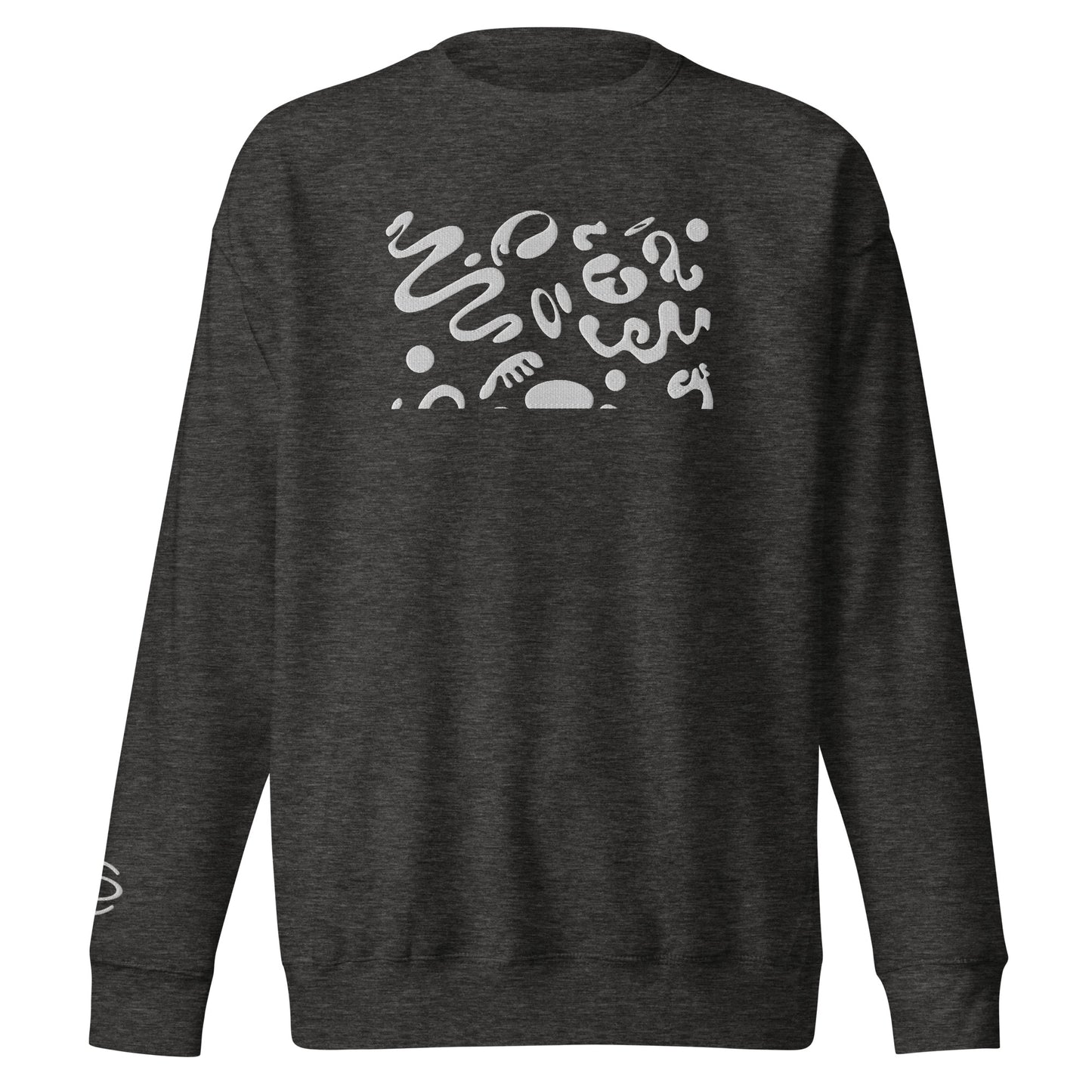 BRIGHT FUTURE UNISEX PREMIUM SWEATSHIRT W EMBROIDERY AND SLEEVE DETAIL - OG Print