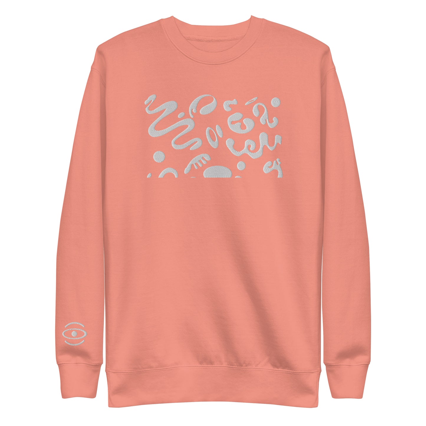 BRIGHT FUTURE UNISEX PREMIUM SWEATSHIRT W EMBROIDERY AND SLEEVE DETAIL - OG Print