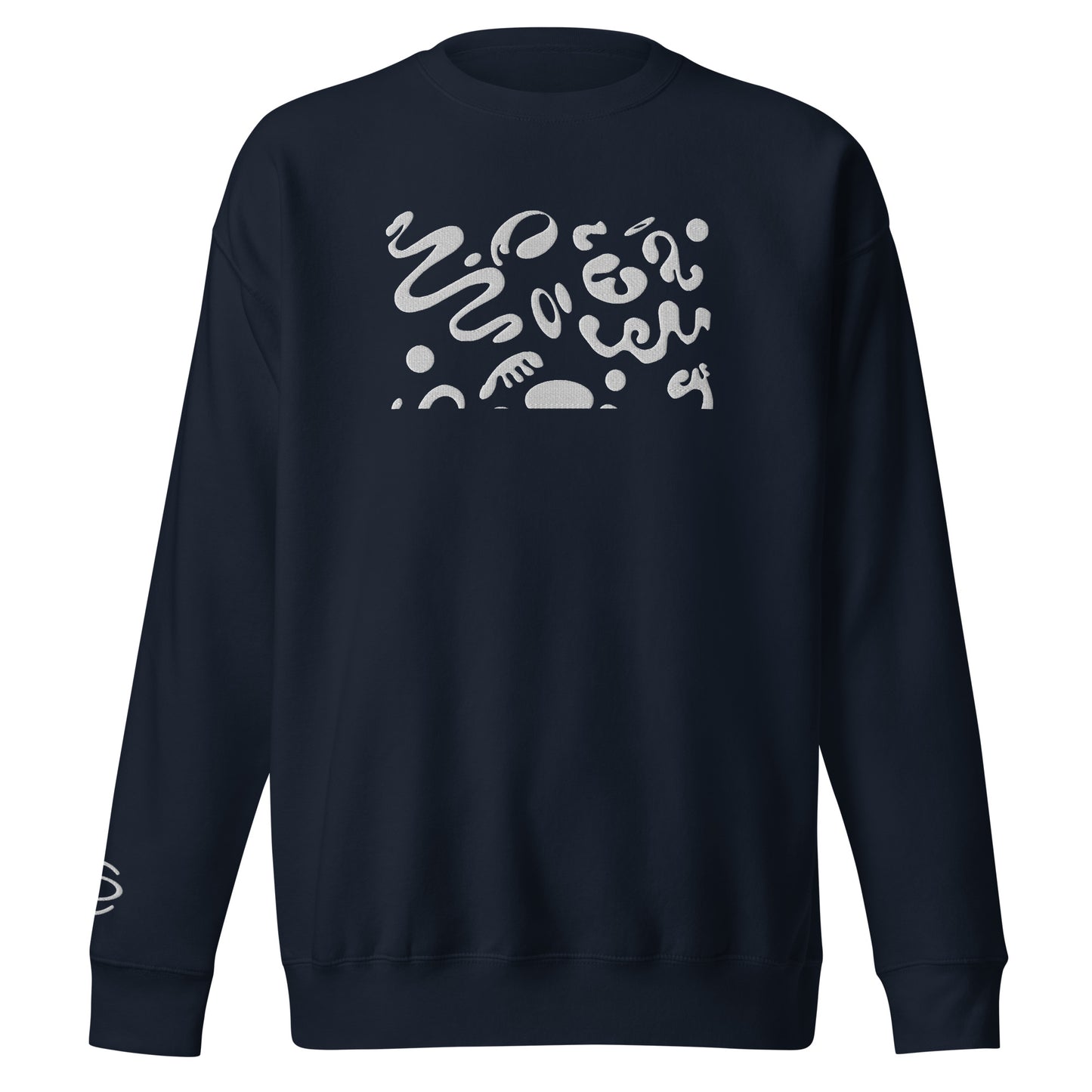 BRIGHT FUTURE UNISEX PREMIUM SWEATSHIRT W EMBROIDERY AND SLEEVE DETAIL - OG Print