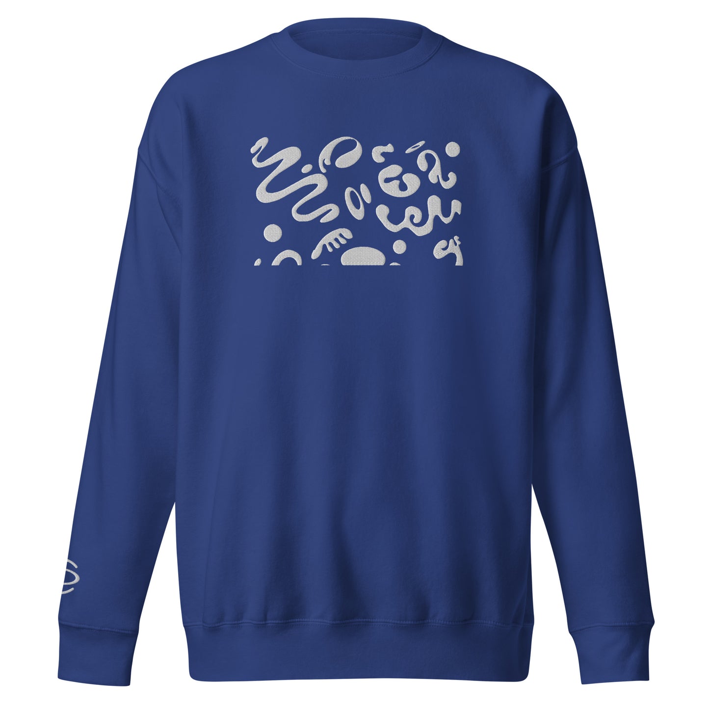 BRIGHT FUTURE UNISEX PREMIUM SWEATSHIRT W EMBROIDERY AND SLEEVE DETAIL - OG Print