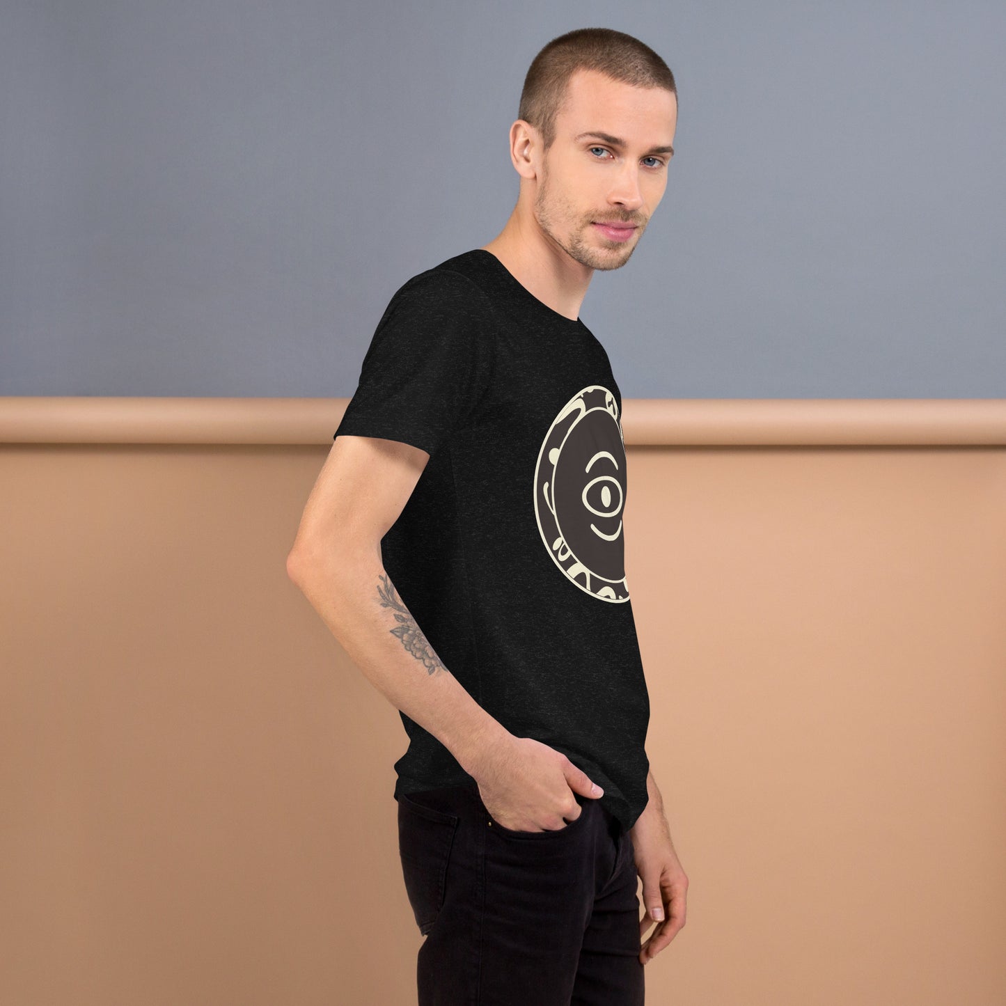 ADORN'D EMBLEM T-SHIRT - Smoke Black Logo