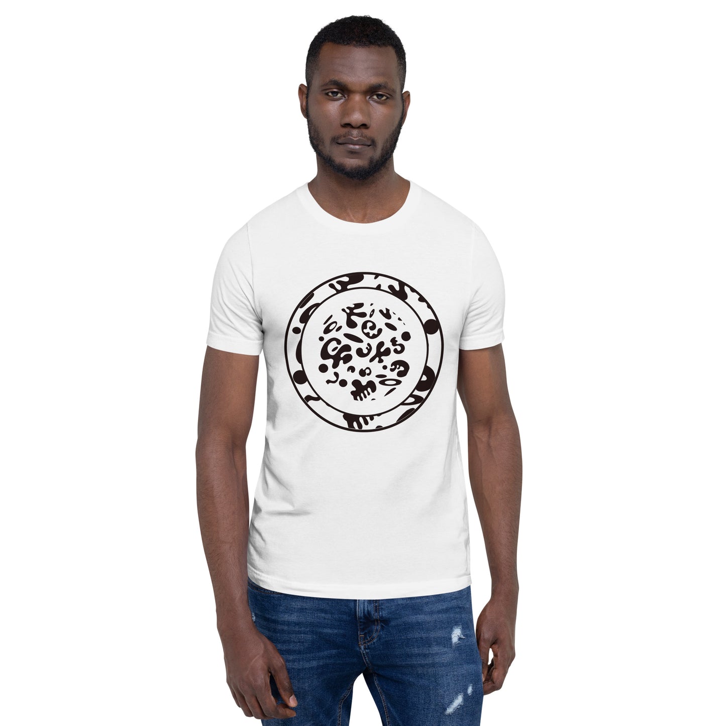 ADORN'D EMBLEM T-SHIRT - Starlight White