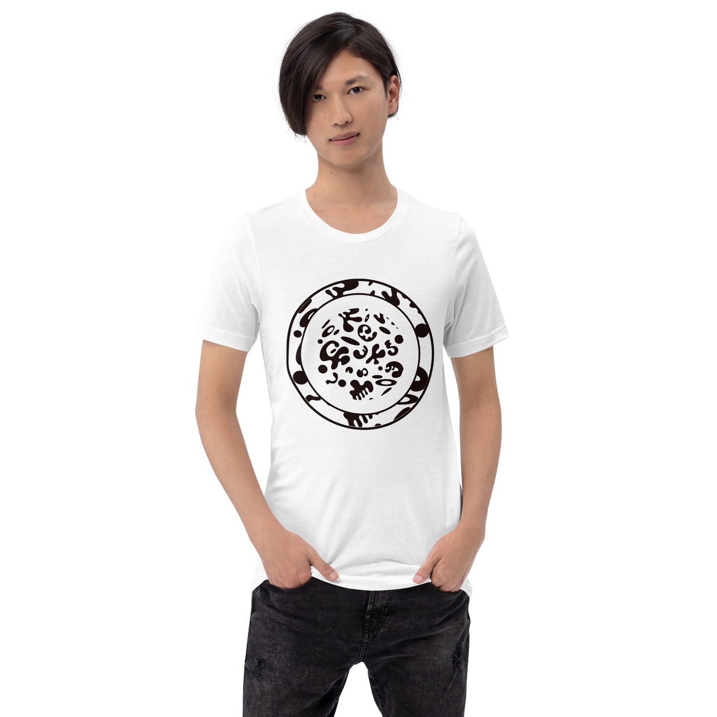 ADORN'D EMBLEM T-SHIRT - Starlight White