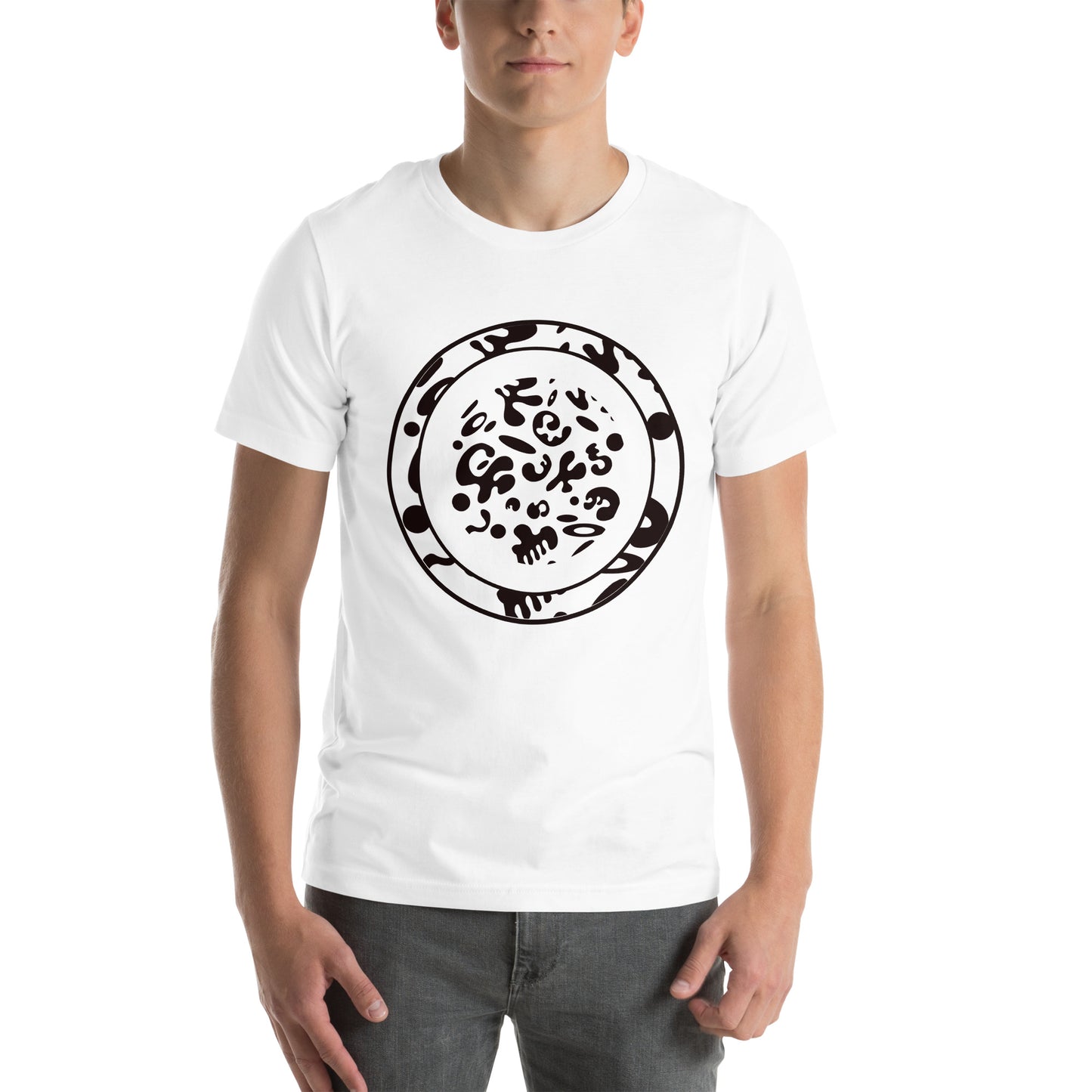 ADORN'D EMBLEM T-SHIRT - Starlight White