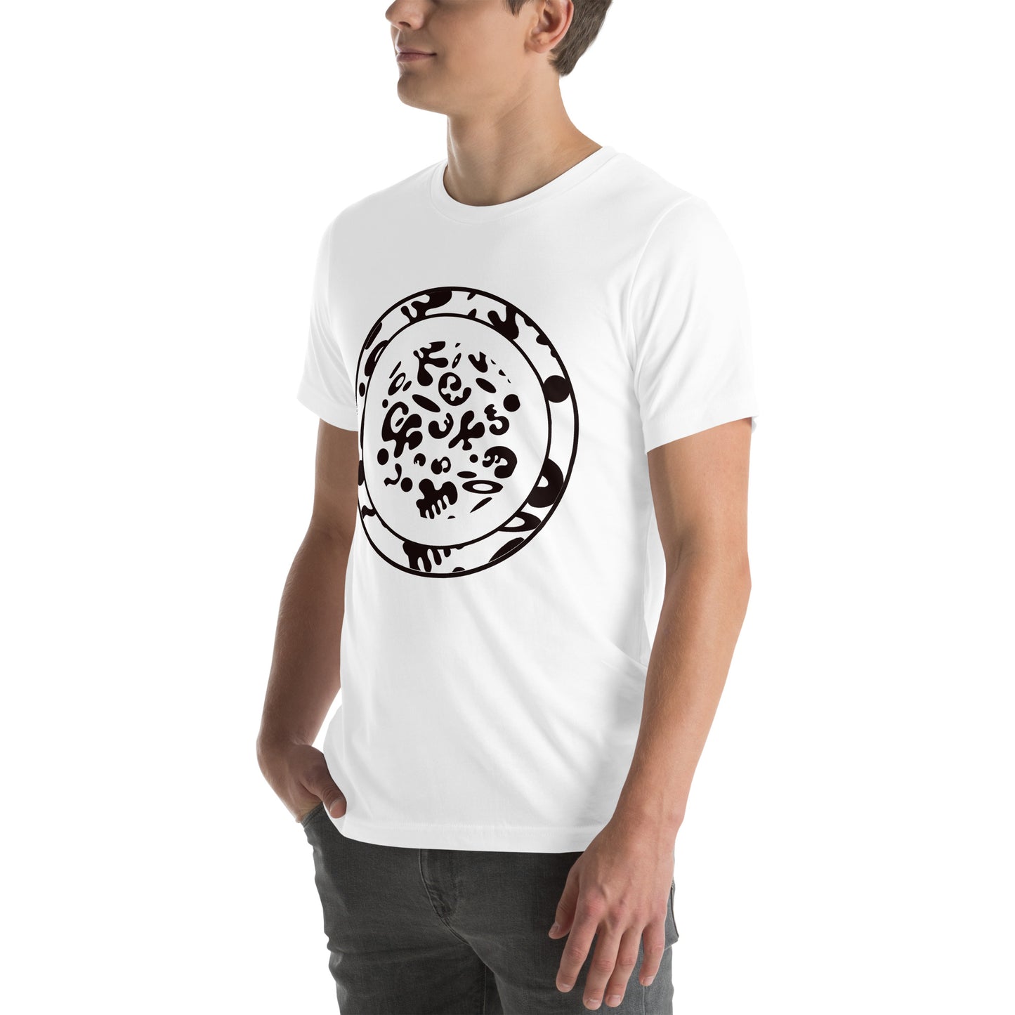 ADORN'D EMBLEM T-SHIRT - Starlight White