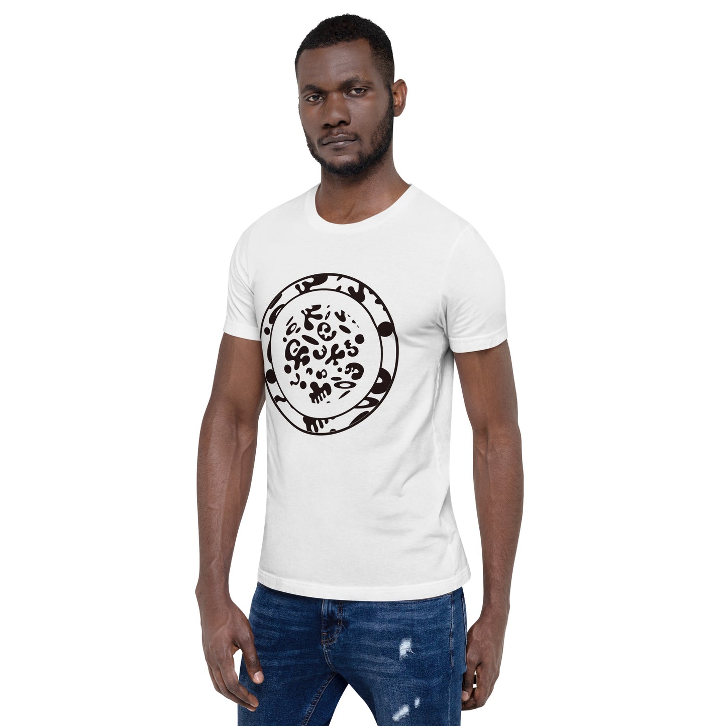 ADORN'D EMBLEM T-SHIRT - Starlight White