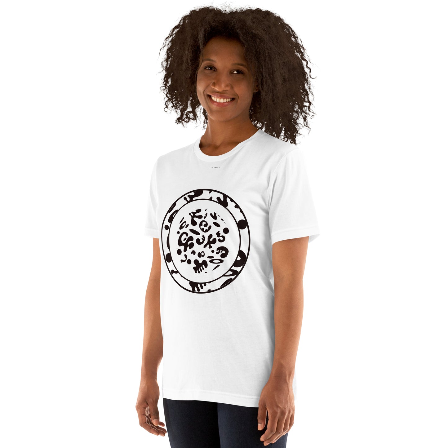 ADORN'D EMBLEM T-SHIRT - Starlight White