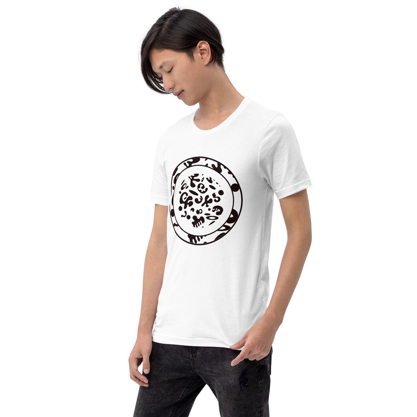 ADORN'D EMBLEM T-SHIRT - Starlight White