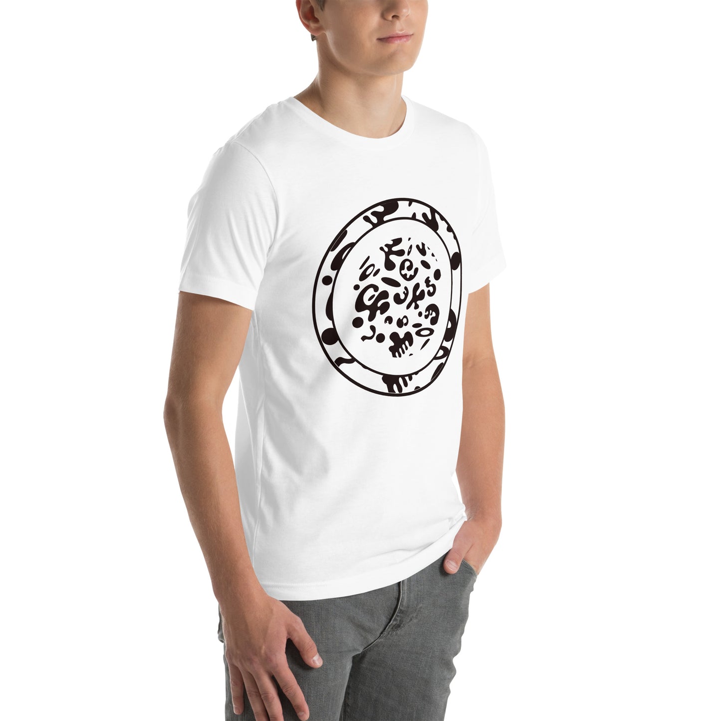 ADORN'D EMBLEM T-SHIRT - Starlight White