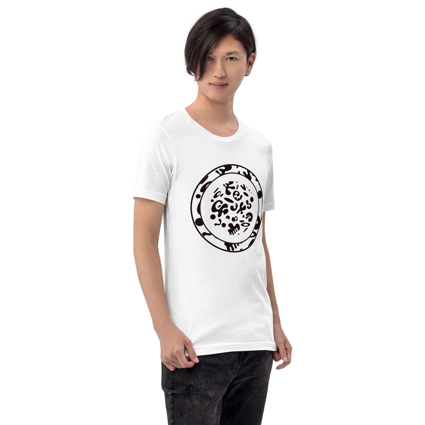 ADORN'D EMBLEM T-SHIRT - Starlight White