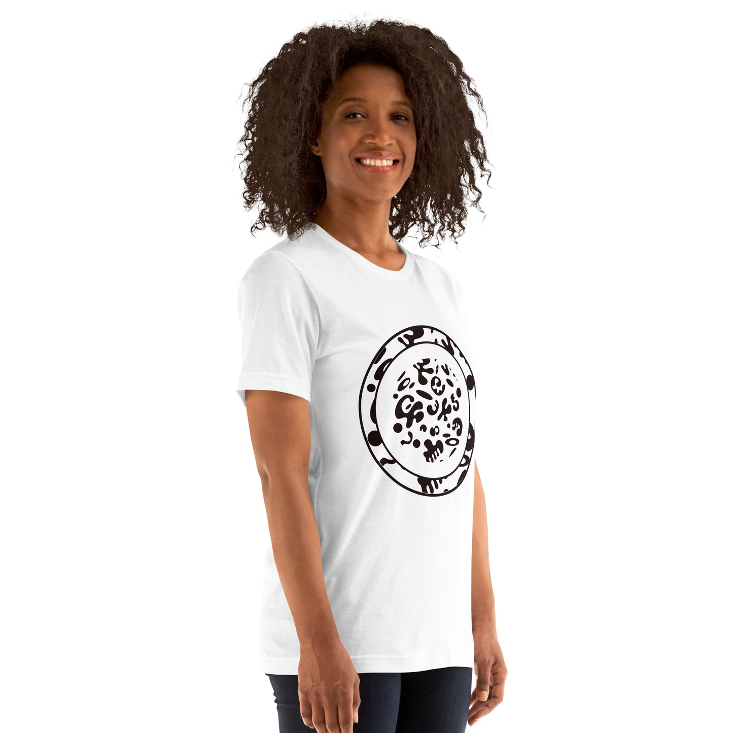 ADORN'D EMBLEM T-SHIRT - Starlight White