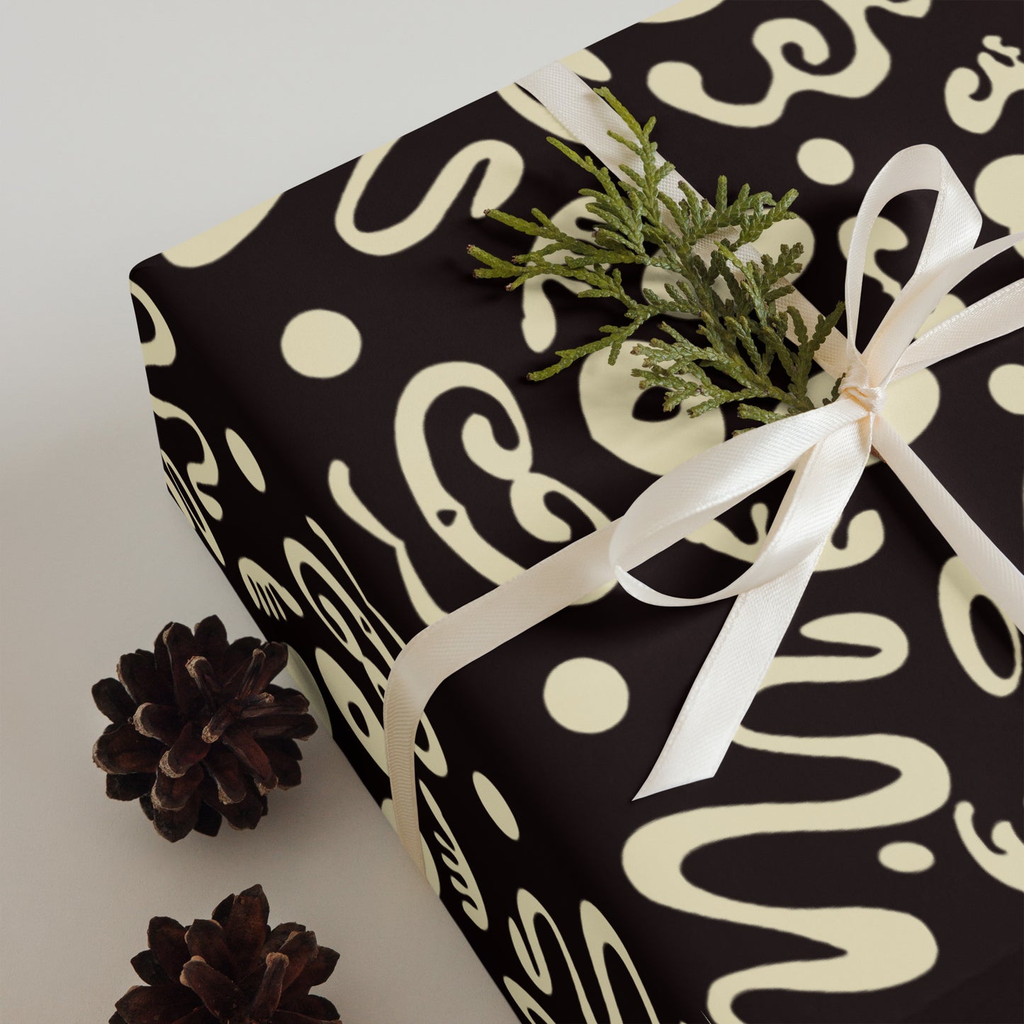 ADORN'D WRAPPING PAPER SHEETS - Smoke Black