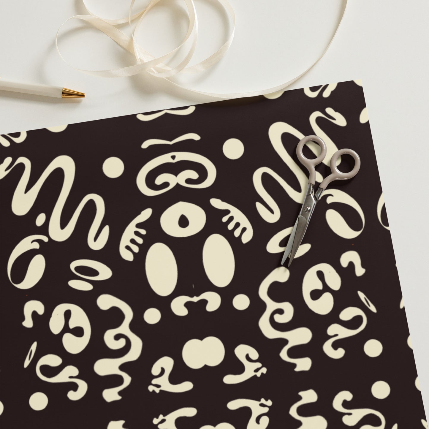 ADORN'D WRAPPING PAPER SHEETS - Smoke Black