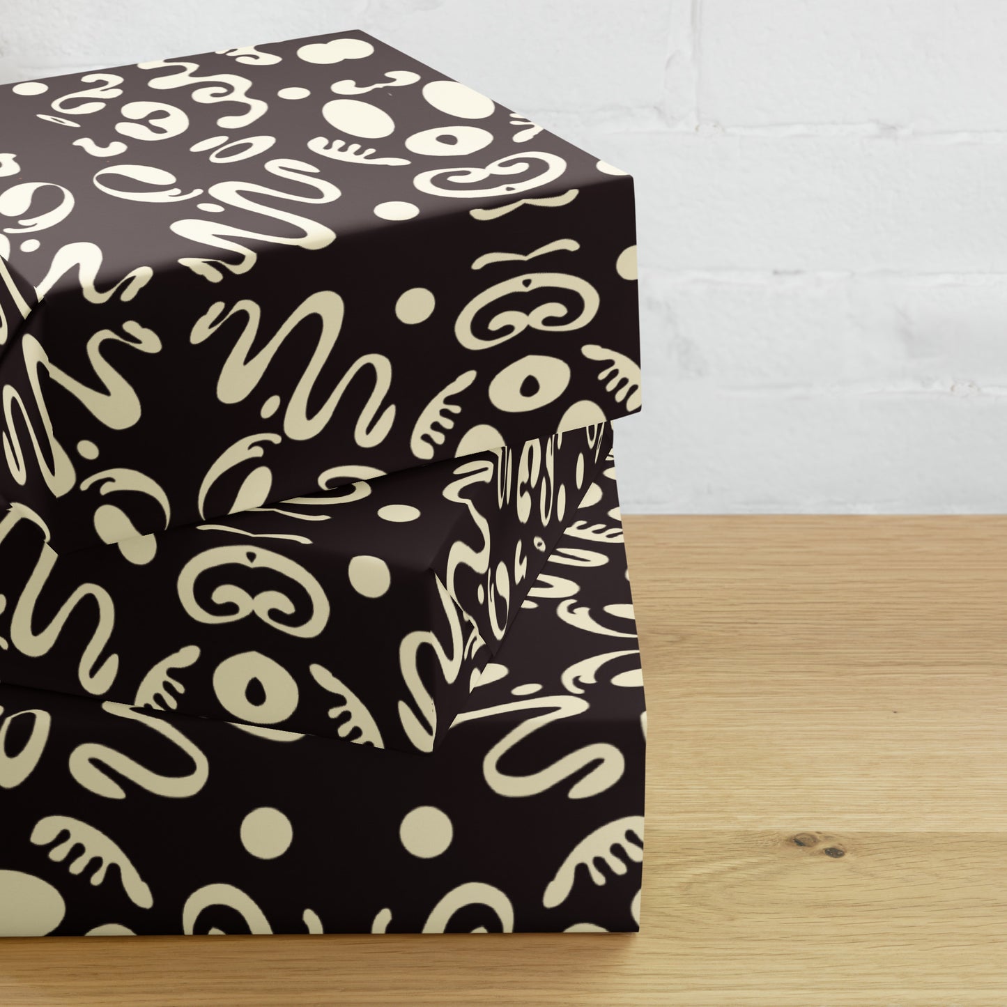 ADORN'D WRAPPING PAPER SHEETS - Smoke Black