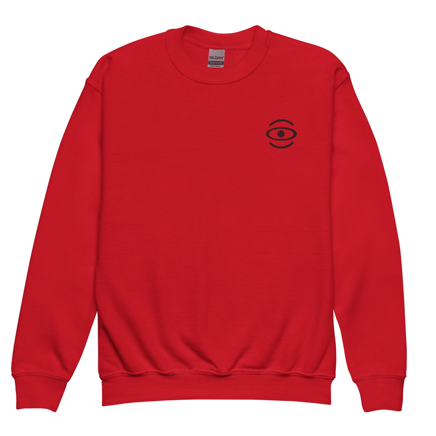 BRIGHT FUTURE YOUTH CREWNECK SWEATSHIRT W EMBROIDERED BLACK LOGO + BACK PRINT