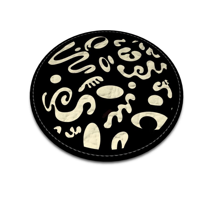 Well Nourished Leather Coaster - Large Print (1)