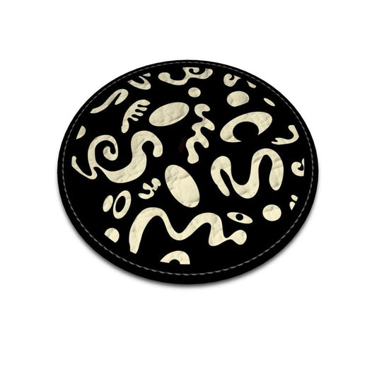 Well Nourished Leather Coaster - Large Print (2)
